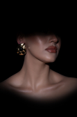 Ohrschmuck Schwarz-Gold DF1038
