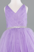 Abendkleid für Kinder Kurz Lila ABK2568