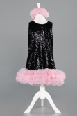 Abendkleid für Kinder Kurz Schwarz ABK2574