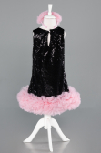 Abendkleid für Kinder Kurz Schwarz ABK2574