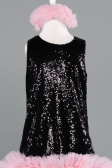Abendkleid für Kinder Kurz Schwarz ABK2574
