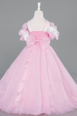 Brautkleid für Kinder Lang Satin Puder ABG182