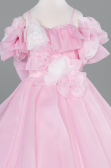 Brautkleid für Kinder Lang Satin Puder ABG182