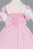 Brautkleid für Kinder Lang Satin Puder ABG182