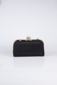 Abendtasche Glitzernd Schwarz KC129