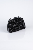 Schwarz Abendtasche Verputz SH839