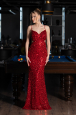 Abschlusskleid Lang Rot ABU5980