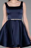 Partykleid Kurz Satin Marineblau ABK2606