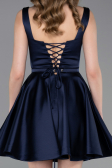 Partykleid Kurz Satin Marineblau ABK2606