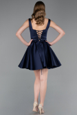 Partykleid Kurz Satin Marineblau ABK2606