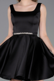 Partykleid Kurz Satin Schwarz ABK2606