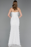 Standesamtkleid Lang Spitze Weiß ABU6040
