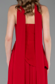 Abschlusskleid Lang Chiffon Rot ABU6042