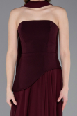 Abschlusskleid Lang Chiffon Kirschrot ABU6042