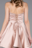 Partykleid Kurz Satin Puder ABK2603