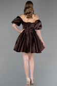 Partykleid Kurz Satin Braun ABK2605
