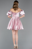 Partykleid Kurz Satin Puder ABK2605