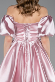 Partykleid Kurz Satin Puder ABK2605
