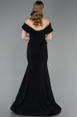 Abendkleid im Meerjungfrau-Stil Lang Schwarz ABU6046