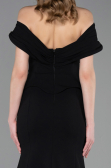 Abendkleid im Meerjungfrau-Stil Lang Schwarz ABU6046