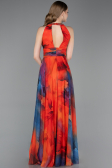 Abendkleid Lang Orange ABU6048