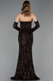Abendkleid Lang Schuppig Braun ABU6041