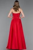 Abendkleid Lang Satin Rot ABU6049