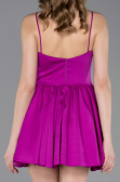 Partykleid Kurz Satin Fuchsie ABK2608