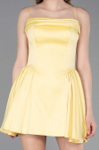 Partykleid Kurz Satin Gelb ABK2608