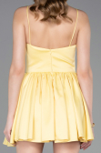 Partykleid Kurz Satin Gelb ABK2608
