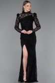 Abendkleid Lang Spitze Schwarz ABU6050