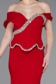 Abendkleid im Meerjungfrau-Stil Lang Rot ABU6046