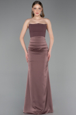 Abschlusskleid Lang Satin Kupfer ABU6061