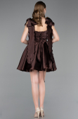 Partykleid Kurz Satin Braun ABK2607