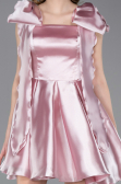 Partykleid Kurz Satin Puder ABK2607