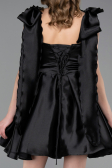 Partykleid Kurz Satin Schwarz ABK2607