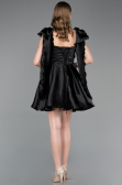 Partykleid Kurz Satin Schwarz ABK2607