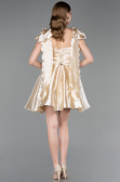 Partykleid Kurz Satin Beige ABK2607