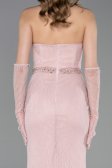 Standesamtkleid Lang Spitze Puder ABU6060