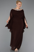 Abendkleid in Übergröße Lang Chiffon Braun ABU6068
