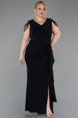 Abendkleid in Übergröße Lang Marineblau ABU5731