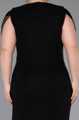 Abendkleid in Übergröße Lang Schwarz ABU5731