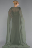 Abendgarderobe in Großen Größen Lang Chiffon Khaki ABU6071