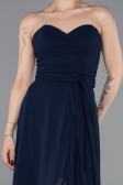 Abschlusskleid Lang Chiffon Marineblau ABU4965