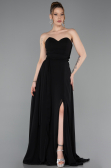 Abschlusskleid Lang Chiffon Schwarz ABU4965
