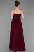 Abendkleid Lang Chiffon Weinrot ABU6076