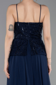 Abendkleid Lang Chiffon Marineblau ABU6076