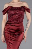 Abendkleid Lang Weinrot ABU6078