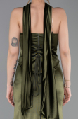 Abschlusskleid Lang Khaki ABU6079