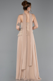 Abendkleid Lang Chiffon Beige ABU6081